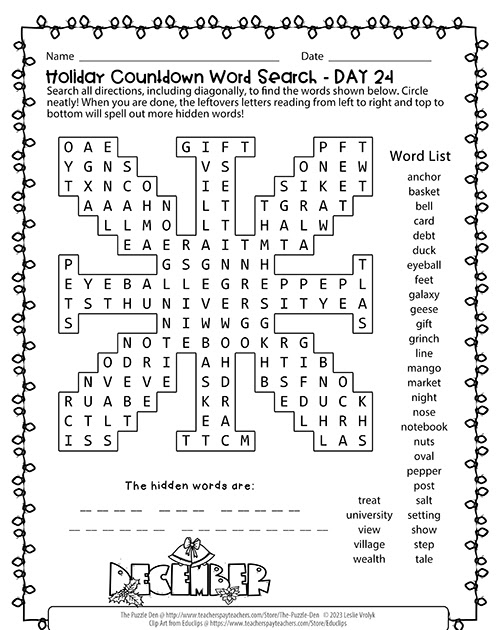 The Puzzle Den: Holiday Countdown Day 24