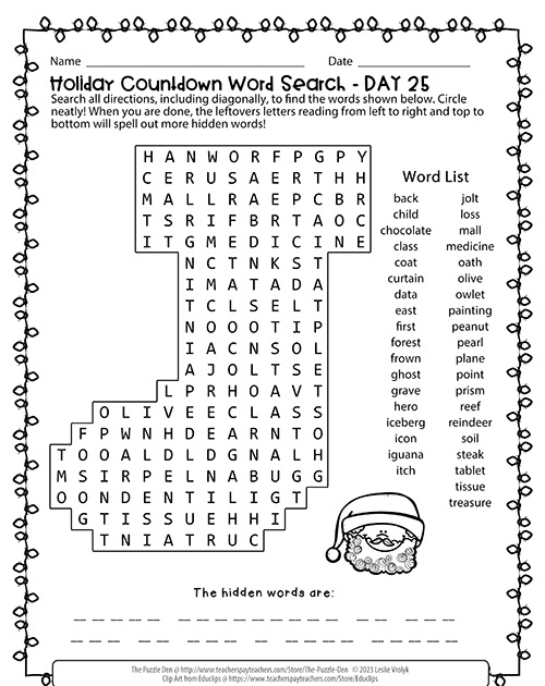 The Puzzle Den: Holiday Countdown Day 25