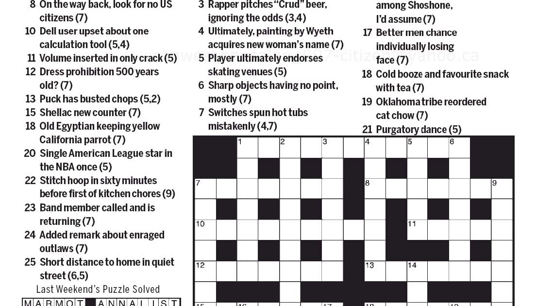 Hex Cryptic Crossword — NP 221001 (Cox and Rathvon)