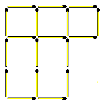 Matchstick Puzzles: 641. Three different squares