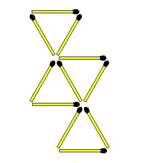 Matchstick Puzzles: 642. Stacked triangles