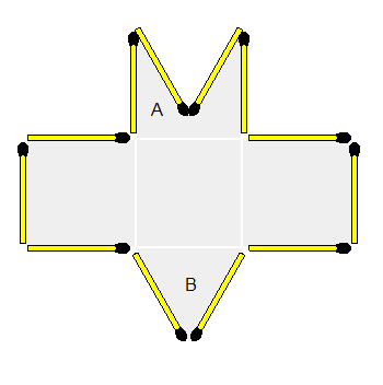 661. Reduce from 4 to 3 square matchsticks